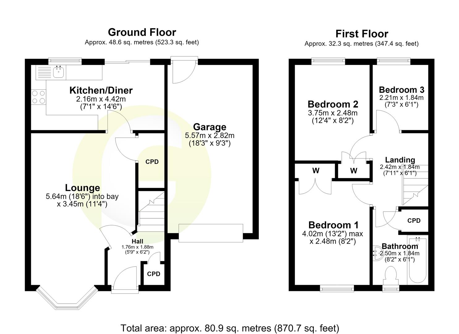 Floorplan.Hillheads Court, Whitley Bay